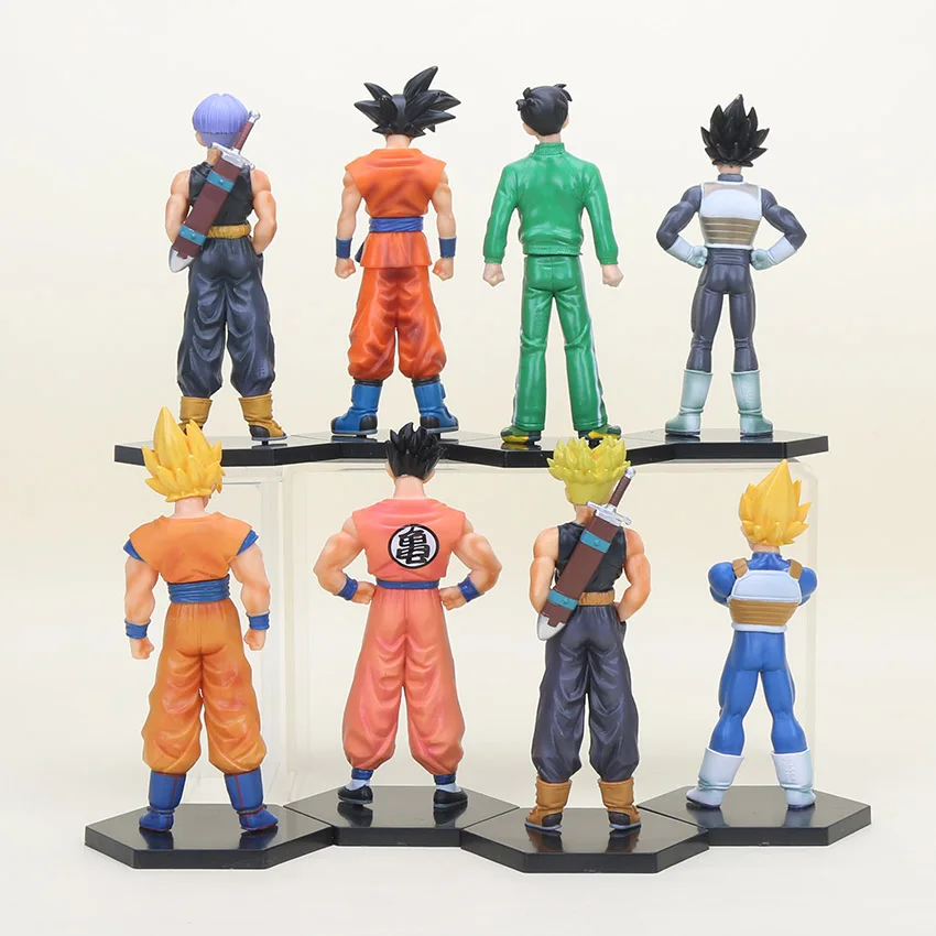 12 шт./компл. Dragon Ball Z фигурки Супер Saiyan Vegeta Trunks Yamcha Son Goku Gohan модель игрушки|dragon ball z