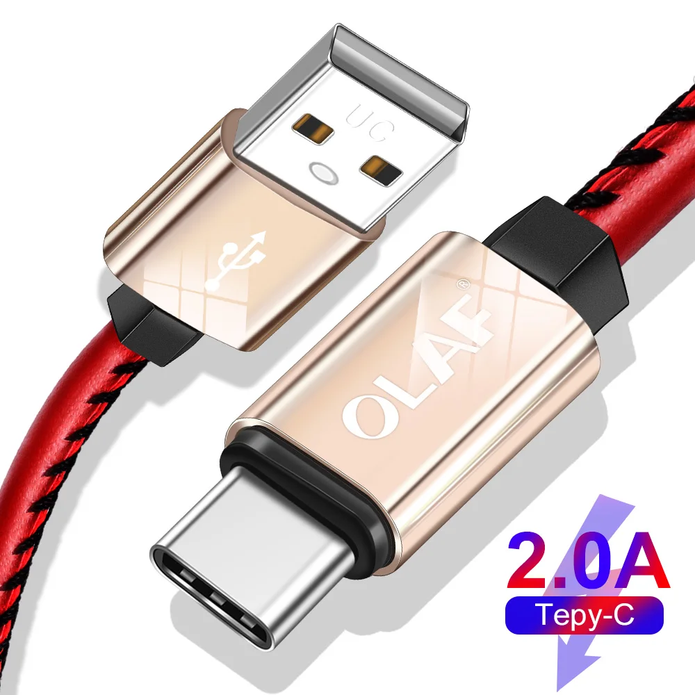 Кабель Micro USB Type-C для Samsung Galaxy S9 S8 Plus Note 9 Huawei в кожаной оплетке | Мобильные телефоны