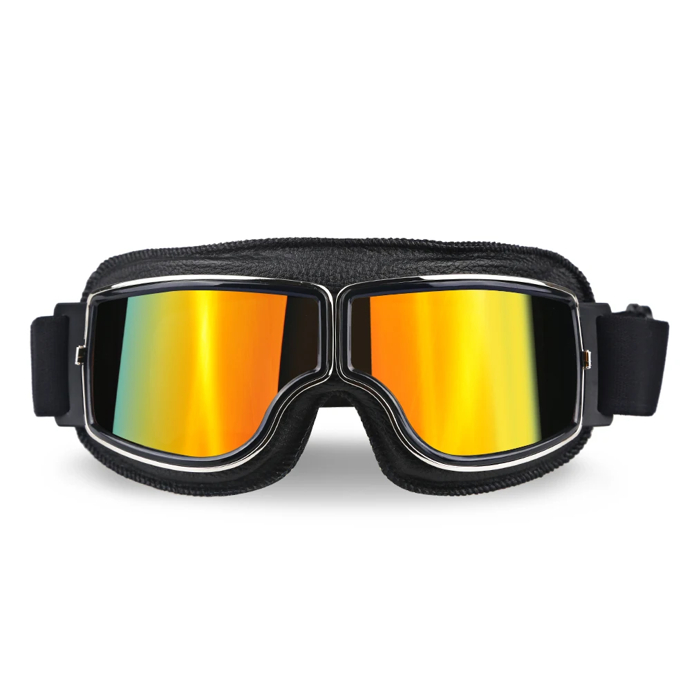 

Fishberg Foldable Vintage Motorcycle Goggles Motorbike Biker Scooter Glasses Helmet Goggle