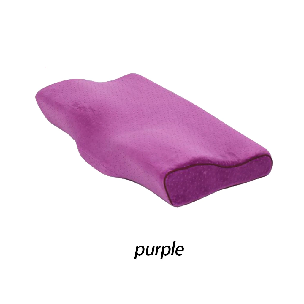Purple Постельные принадлежности в форме бабочки, подушка из пены с эффектом памяти, расслабляющая, для взрослых, шейного отдела позвоночника, забота о здоровье, подушка для шеи, для сна - Цвет: Purple