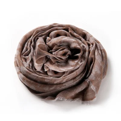 100% кашемировый шарф женский серый леопард Пашмина очень тонкая натуральная