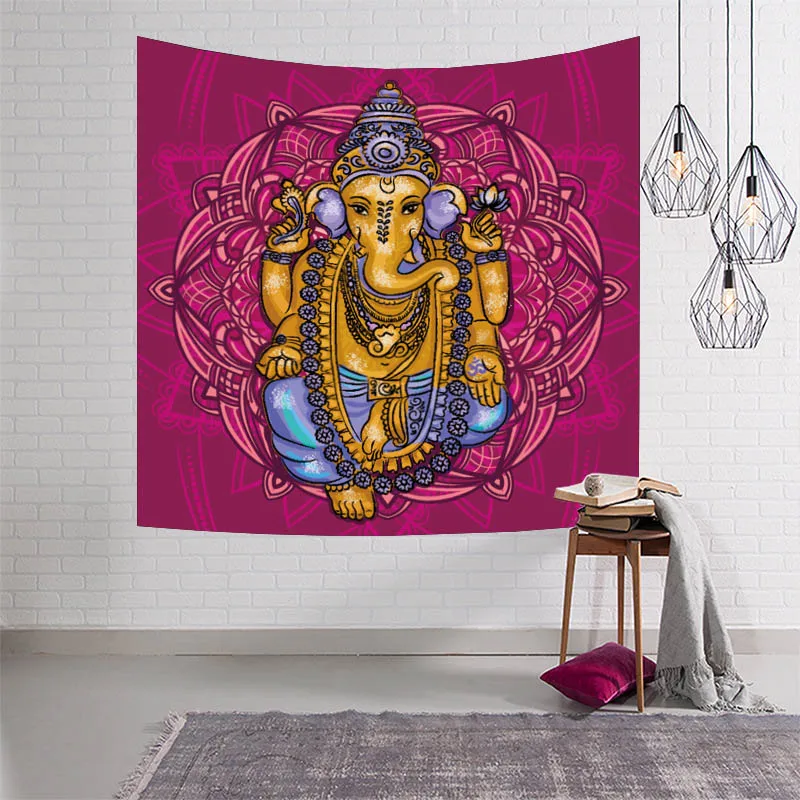 Гобелен Ganesha индийские покрывала домашний текстиль ткань слон настенные