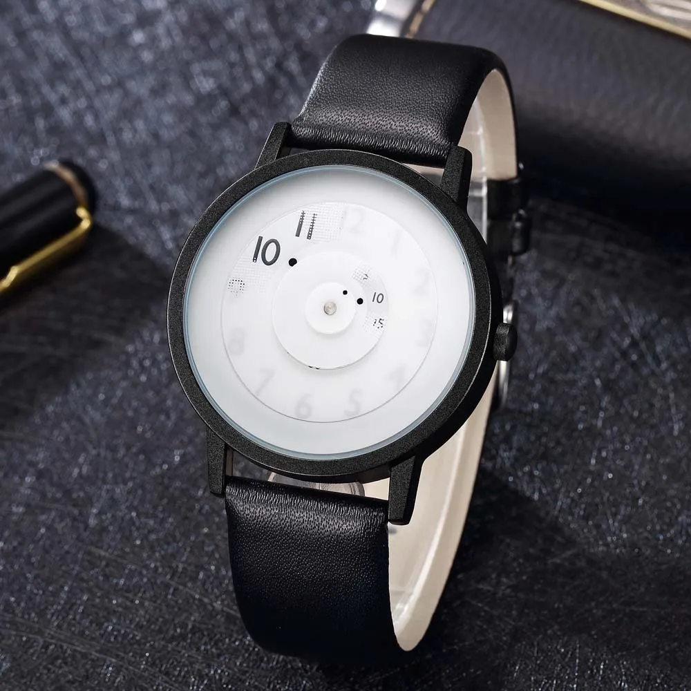 Модные креативные часы для мужчин 2020 роскошные брендовые кварцевые с кожаным