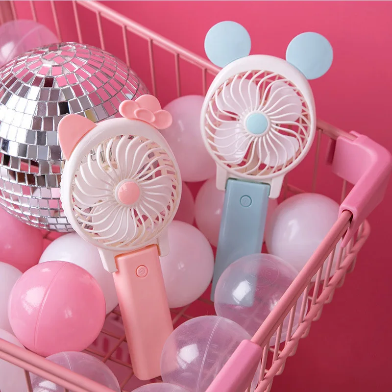 Миниатюрный мультяшный Ручной usb Электрический вентилятор складной