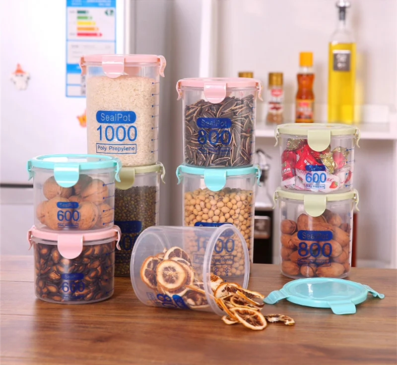 Супер большой волум артефакт пластиковые герметичные банки для хранения кухни
