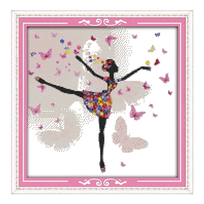 Joysunday китайский количество crossstitch цветок красивая женщина dmc14ct11ct рукоделие гостиная спальня детская комната живопись - Цвет: XK4754