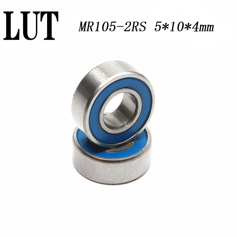 High quality 50PCS ABEC-5 MR105-2RS MR105 2RS RS MR105RS 5x10x4 mm Blue rubber sealed miniature deep groove ball bearings | Обустройство