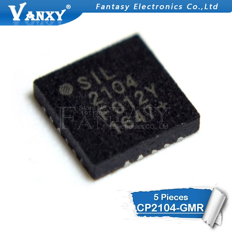 5PCS CP2104 GMR QFN 24 QFN24 IC USB для последовательного подключения|Интегральные схемы| |