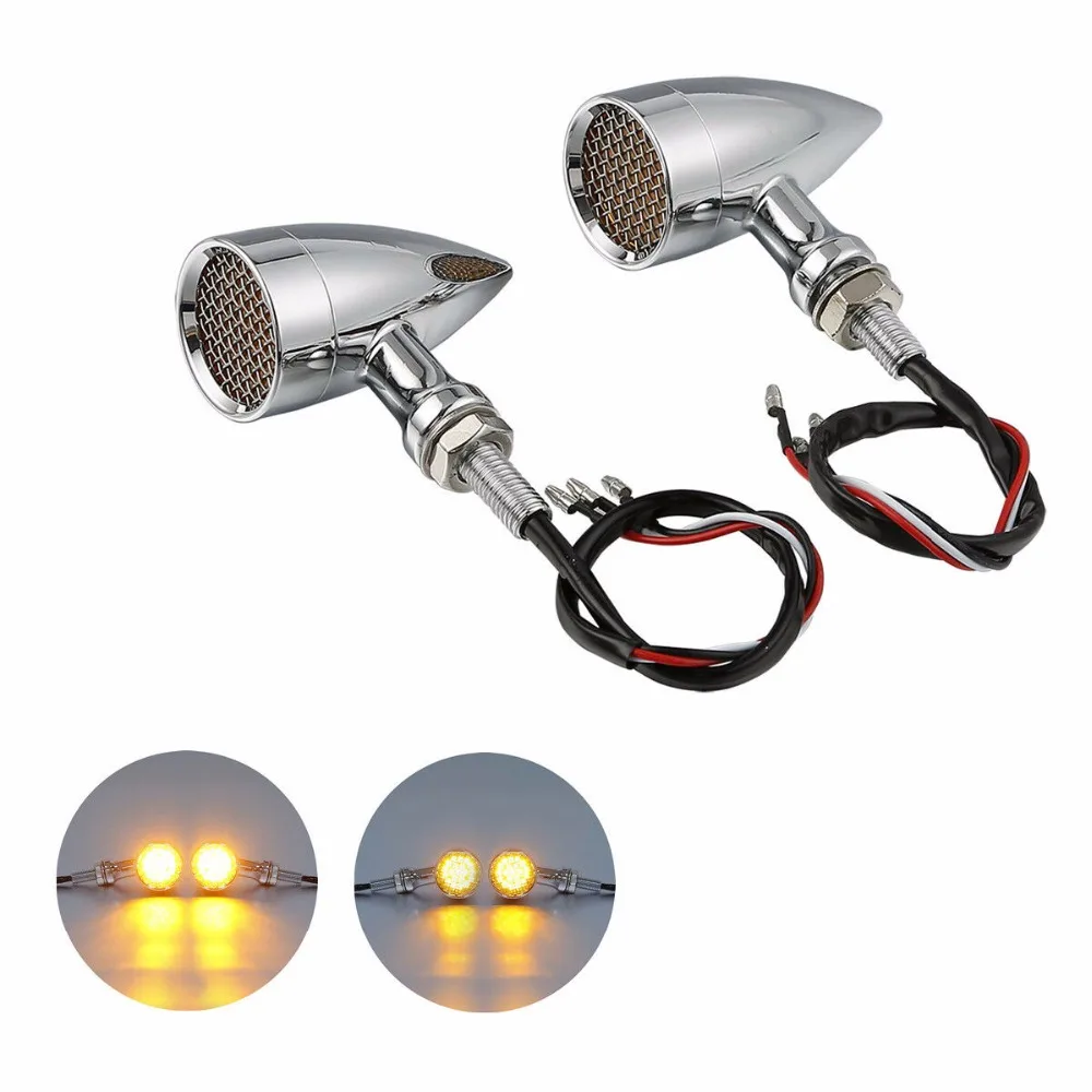 

Motorcycle 10 mm 12V Mini Bullet Turn Signal Brake Light For Harley Road King Sportster Chopper Bobber Cafe Racer Universal
