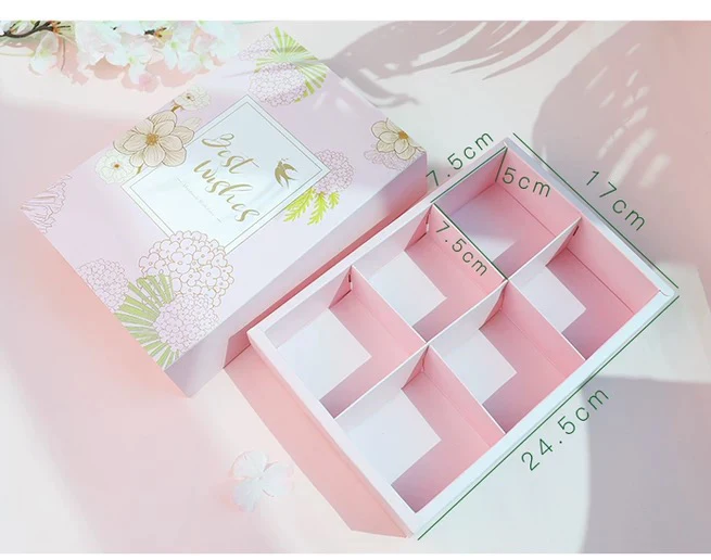 2 вида на выбор 5 шт. бумажная коробка с золотыми цветами и надписью thank you в