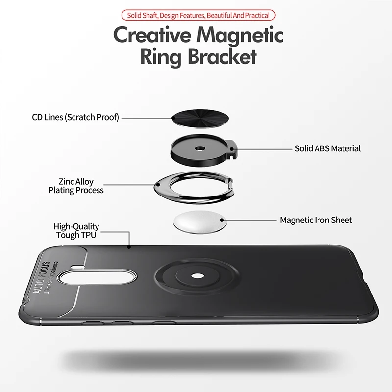 Роскошный чехол-держатель для Xiaomi Pocophone F1 кольцевой кронштейн чехол Xioami Mi A2 Lite A1 5X