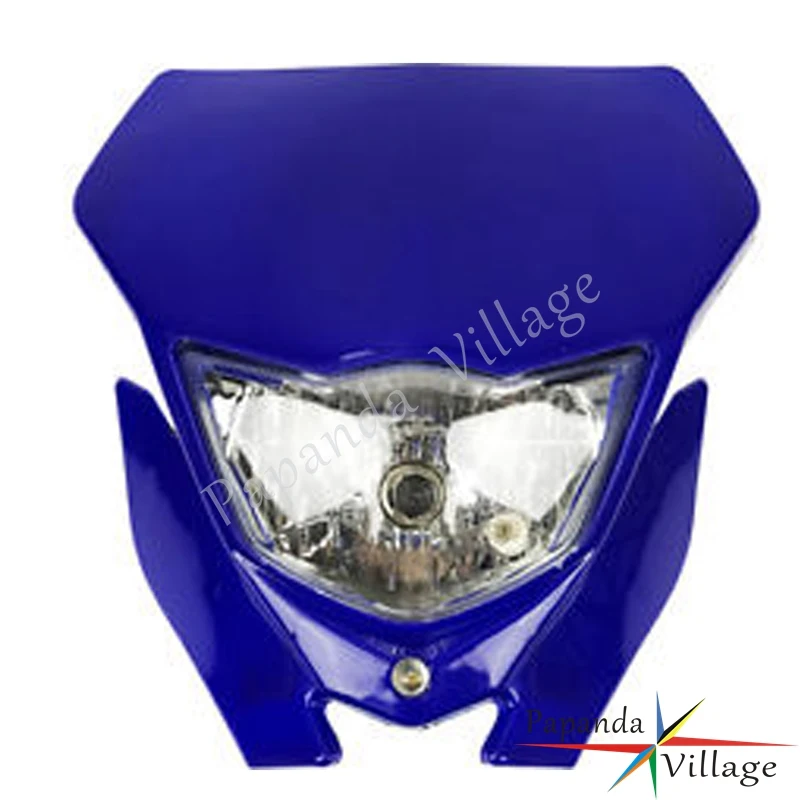 Мотоцикл сине белые Off Road Мотокросс Супермото фар Байк налобный фонарь для Yamaha WR 250 400 450 426 YZ TTR WR XT MX