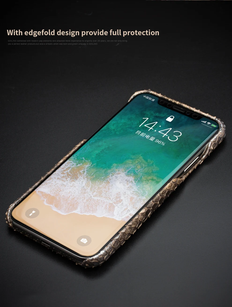 QIALINO роскошный изготовленный на заказ чехол из натуральной кожи питона для iPhone X Ультратонкий чехол для телефона для iPhone X для 5,8 дюймов