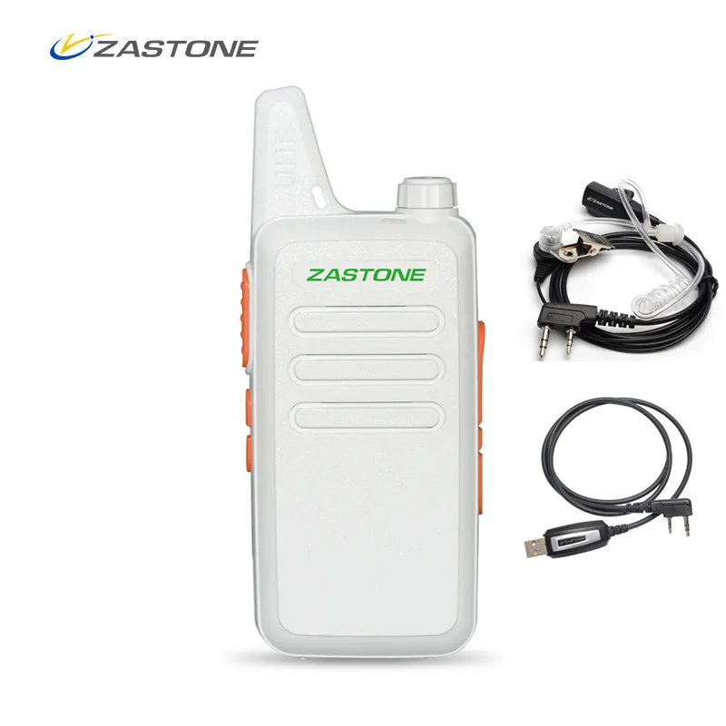 white cable headset Zastone X6 UHF 400-470 МГц мини-радио портативное двустороннее коммуникационное оборудование Портативная рация с кабелем гарнитуры ZT-X6 - Цвет: white cable headset