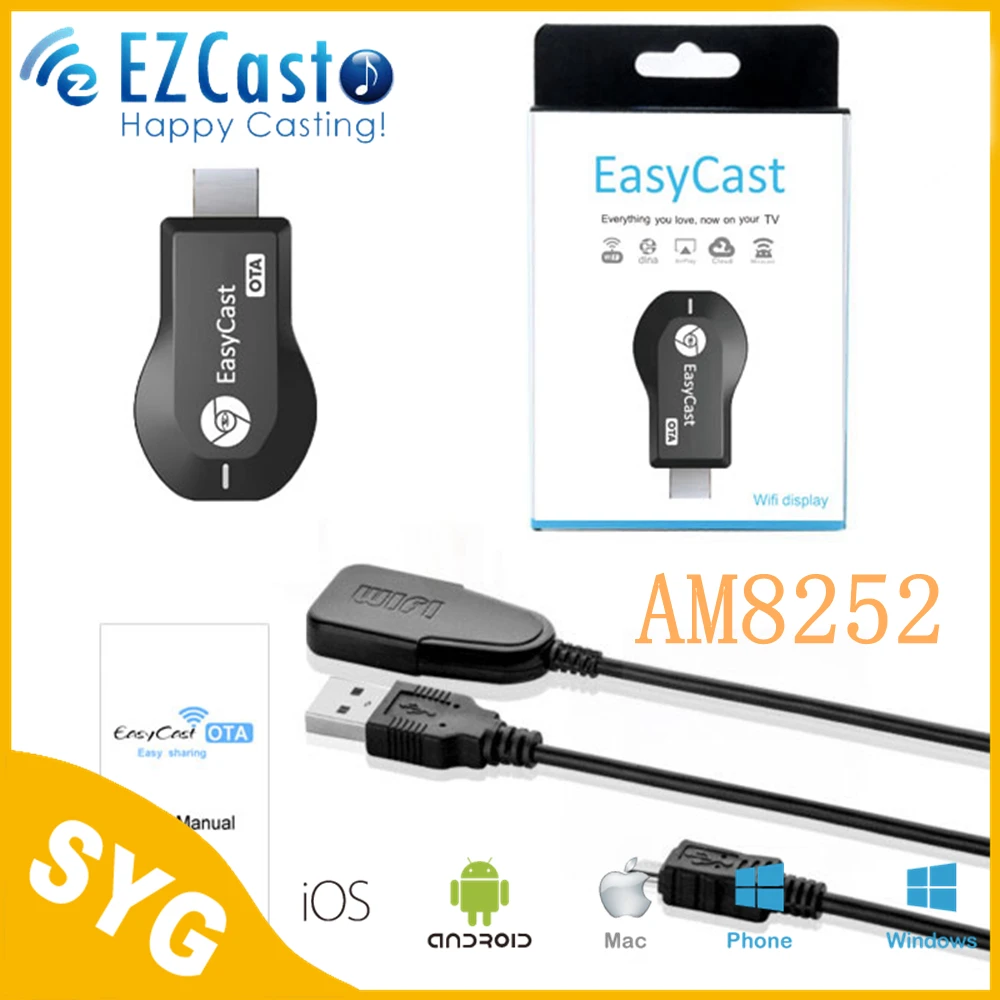 SYG EZcast WIFI Display Dongle EasyCast Miracast Airplay DLNA For for Android Windows IOS better than chromecast | Электроника