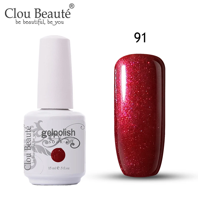 091 Гель-лак для ногтей Clou Beaute, 15 мл, 40 цветов, СВЕТОДИОДНЫЙ УФ-Гель-лак для ногтей, полуперманентный впитывающий гель, лак, эмаль, УФ-Гель-лак - Цвет: 091