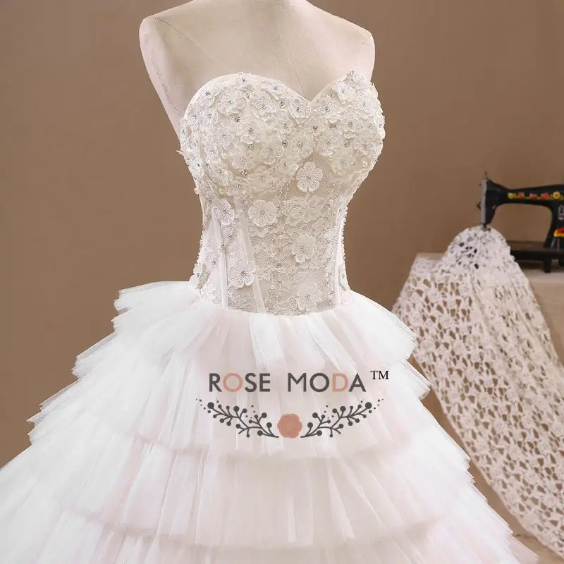 Кружевной Корсет Свадебное бальное платье плиссированная фатиновая