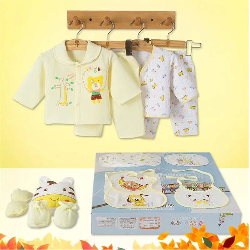 Newborn Baby Clothing Sets Girls Boys Clothes Autumn Winter Warm Brand Gift Infant Cotton Cartoon Underwear 18pcs/set | Детская одежда