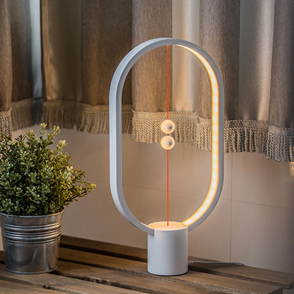 Креативный Heng Balance Lamp светодиодный Ночной светильник с питанием от USB Интеллектуальный Магнитный полувоздушный настольный ночник Новинка светильник подарок для дома