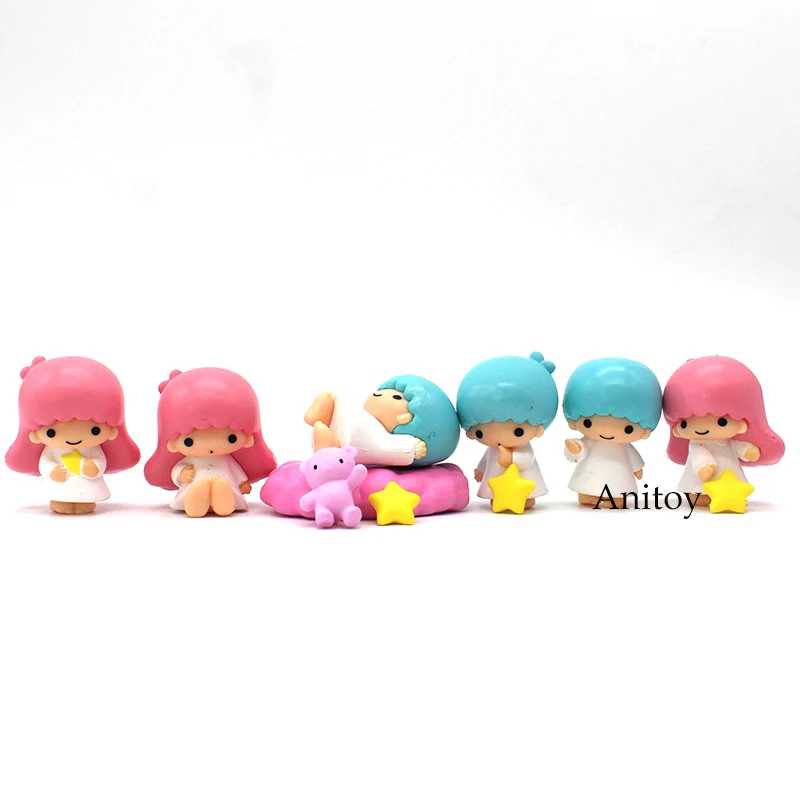 Littletwinstars милые тапочки в виде персонажа аниме nosechara персонажи Little Twin Stars ПВХ, движущаяся фигурка, Коллекционная модель, игрушка(4 см