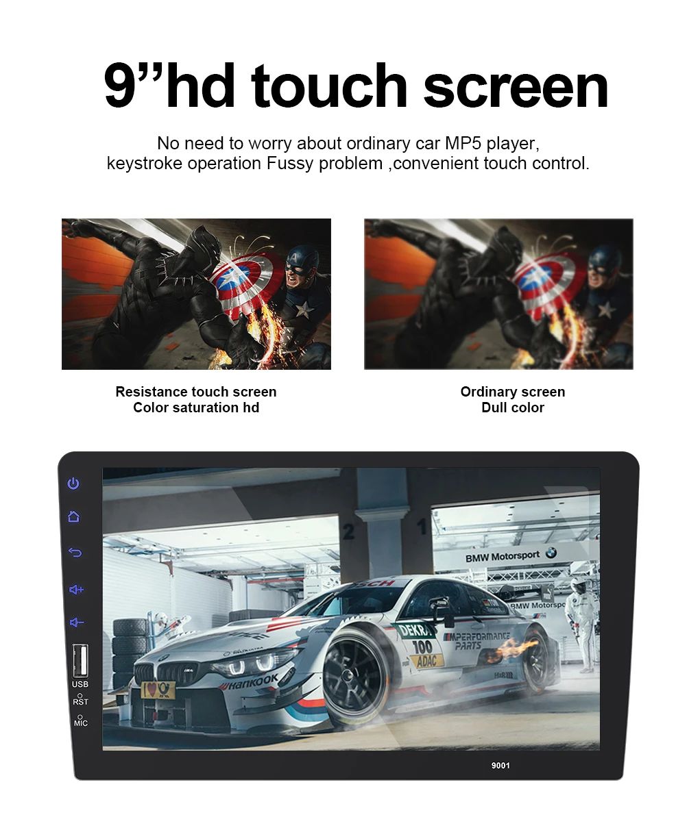 2din 9 дюймов Автомагнитола Mirrorlink Android Bluetooth Автомобильный мультимедийный MP5 плеер для Toyota Corolla 2008 2009 2010 2011 2012 2013