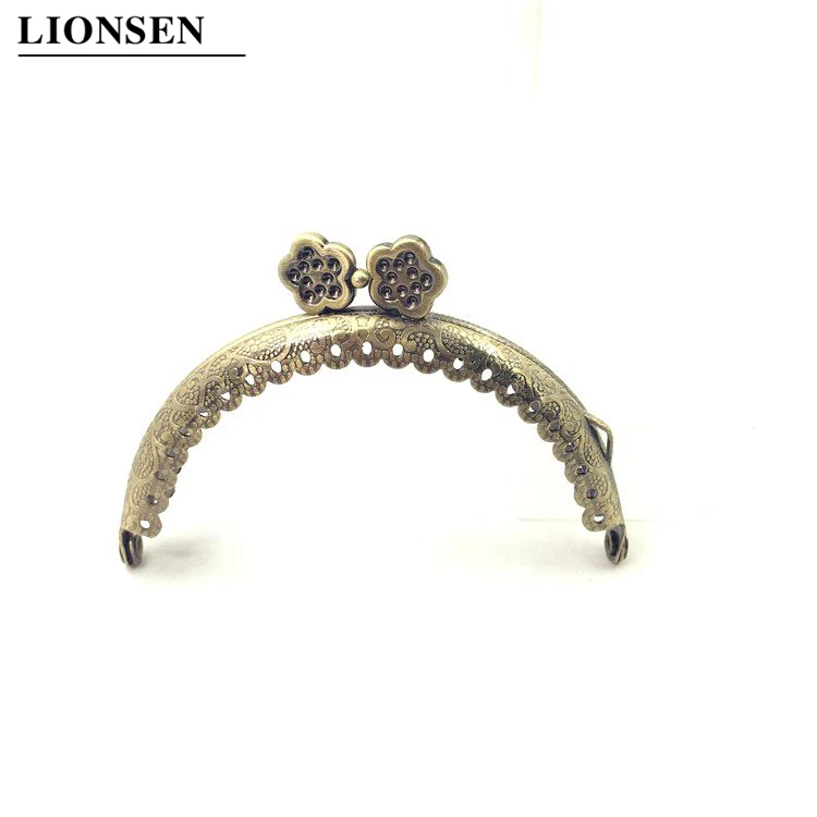 LIONSEN 8 5 см полукруглая Сливовая Серебряная бронза фотоэлемент для клатча сумки
