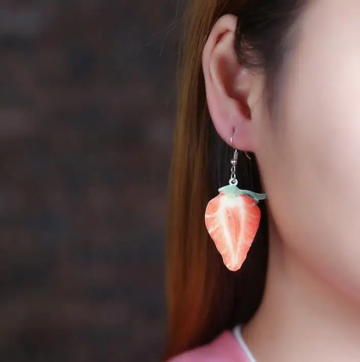 Новая мода акриловые серьги аксессуары с фруктами прекрасный темперамент арбуз