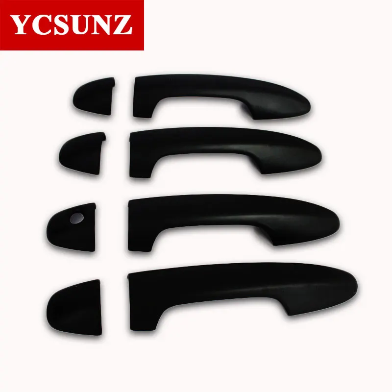 BLACK Крышка ручки двери из углеродного волокна для Toyota Hilux Revo Rocco Fortuner Innova Rav4 - Цвет: BLACK