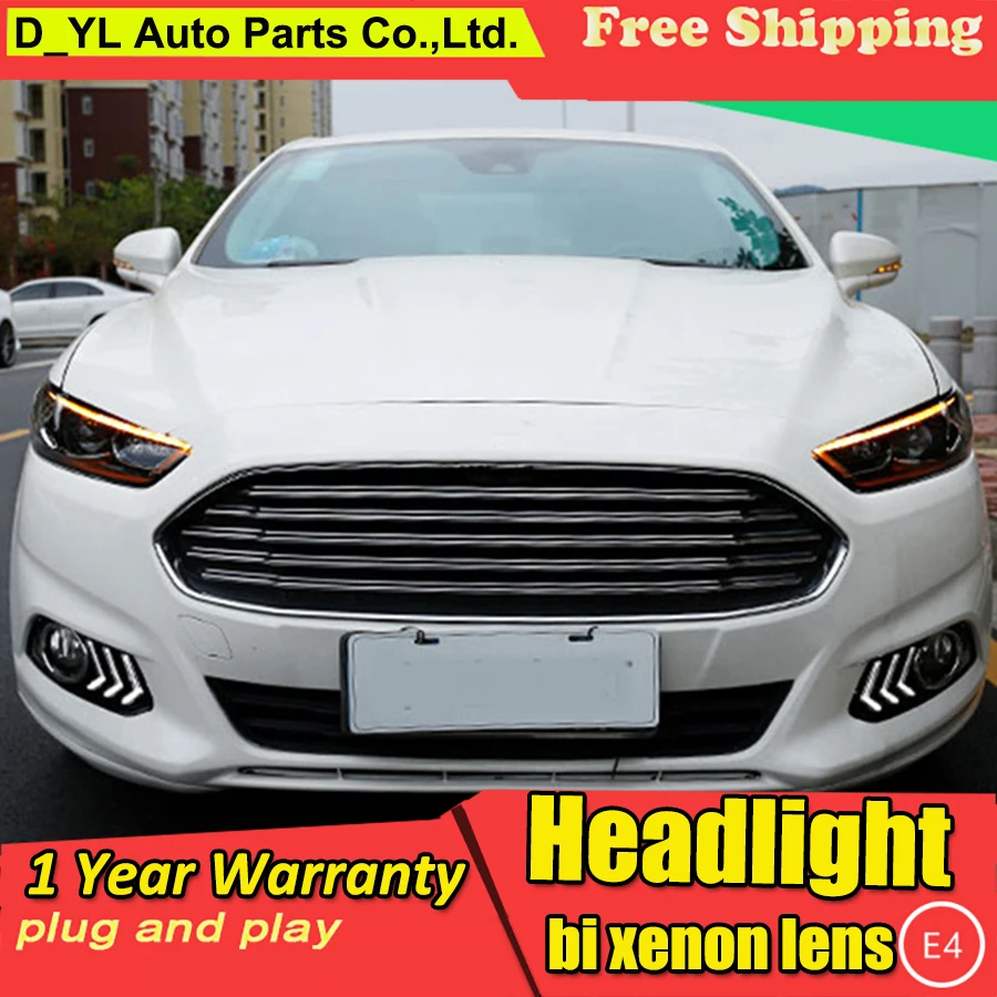 DYL тюнинг автомобильных фар для Ford Mondeo Fusion 2013 2016 светодиодные фары DRL ходовые огни