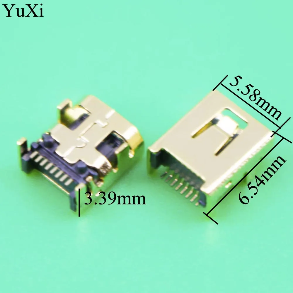 

YuXi 10 шт. Mini USB 8 Pin гнездовой разъем для печатной платы, Женский Разъем для сварки, 8 P позолоченный разъем