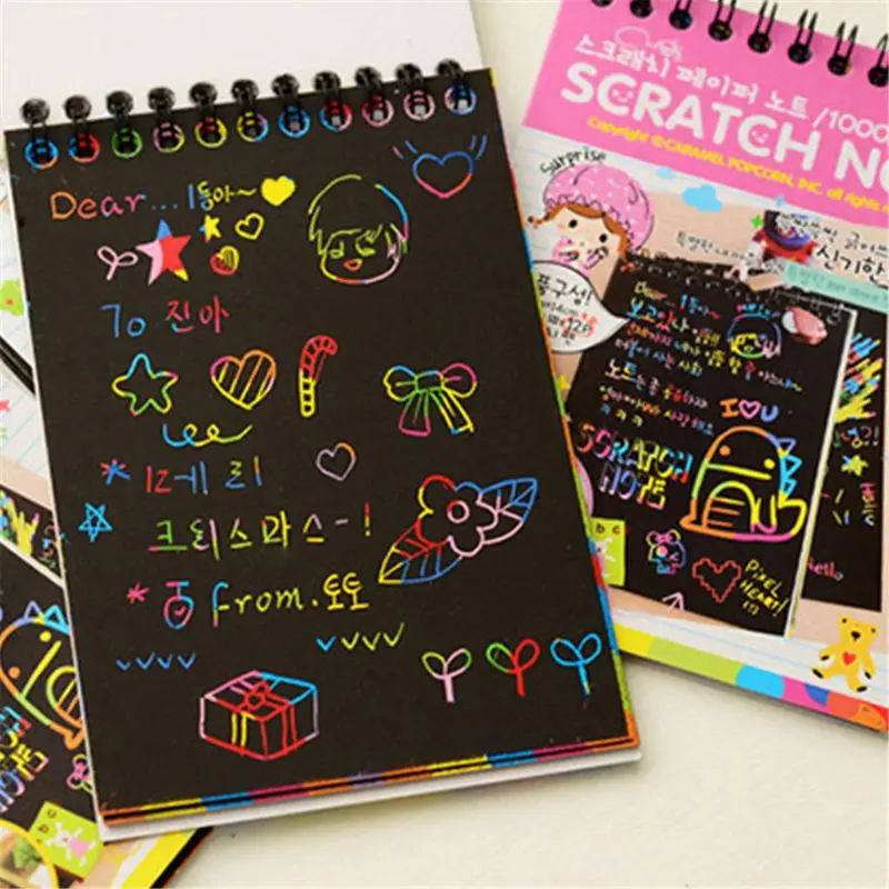 

Scratch Sketch Art Notes Rainbow Scratch Magic Doodle Notes Perfect Travel Activity Gift For Girls Boys
