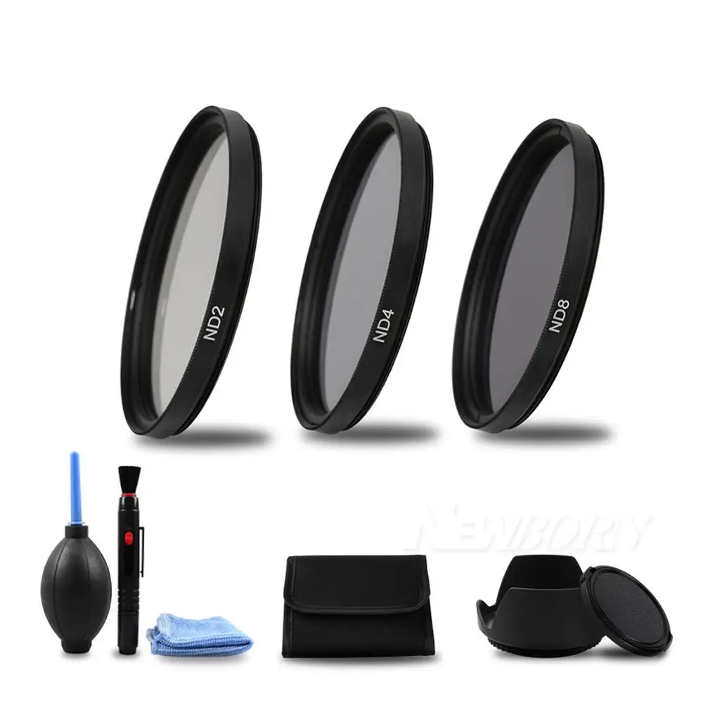 49 52 55 58 62 67 72 77 мм Макро-фильтр+ 1+ 2+ 4+ 10 комплект+ UV CPL FLD+ ND2 4 8 фильтр объектива камеры+ бленда для Canon Nikon sony - Цвет: kit 6