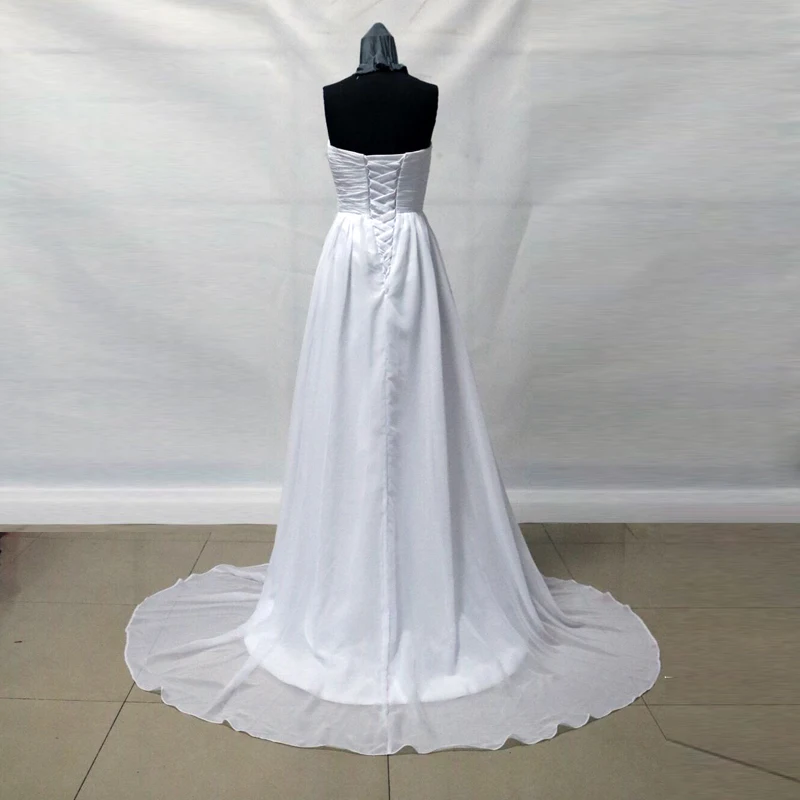 Дешевая Одежда Китай Alibaba платье белый/слоновой кости ТРАПЕЦИЕВИДНОЕ шифоновое