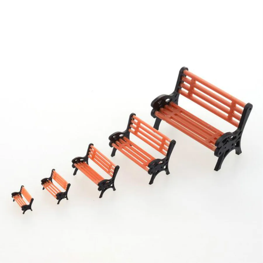 10 шт./лот 1/30-1/150 в масштабе HO Park Garden скамейка Модель Пейзаж Abs пластиковые
