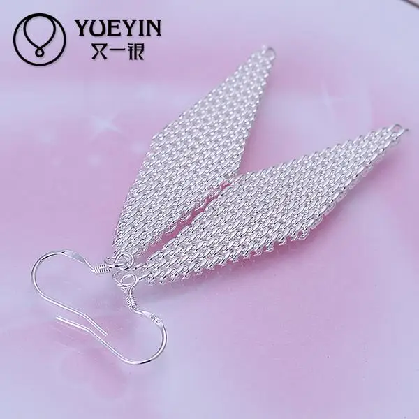 Серебряные серьги с подвеской оптовая продажа посеребренные длинные висячие для
