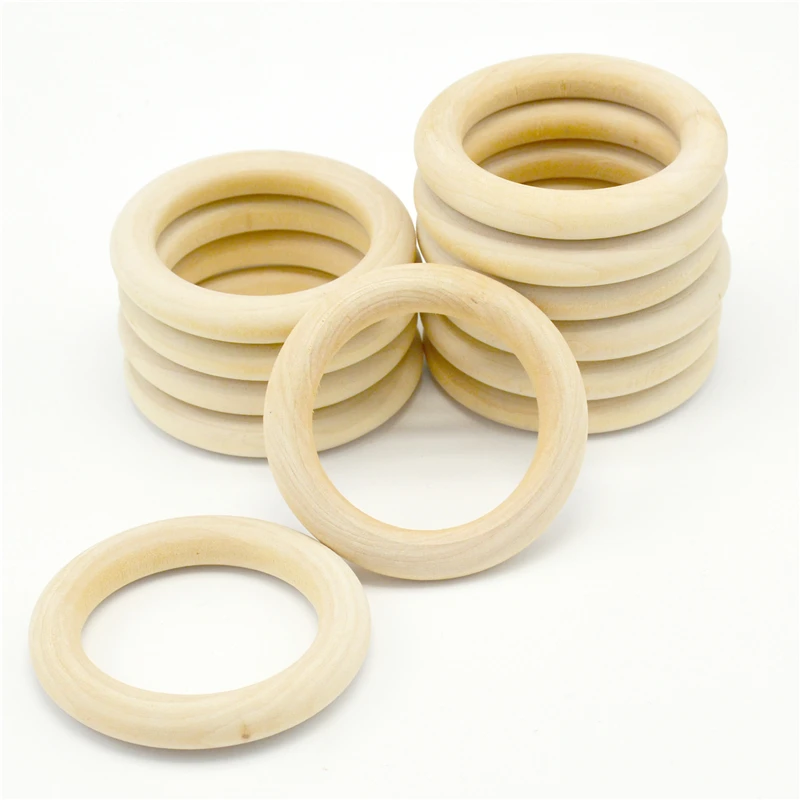 5 шт. детские деревянные кольца для прорезывания зубов 55 мм|bracelet craft|crafts diynatural teething