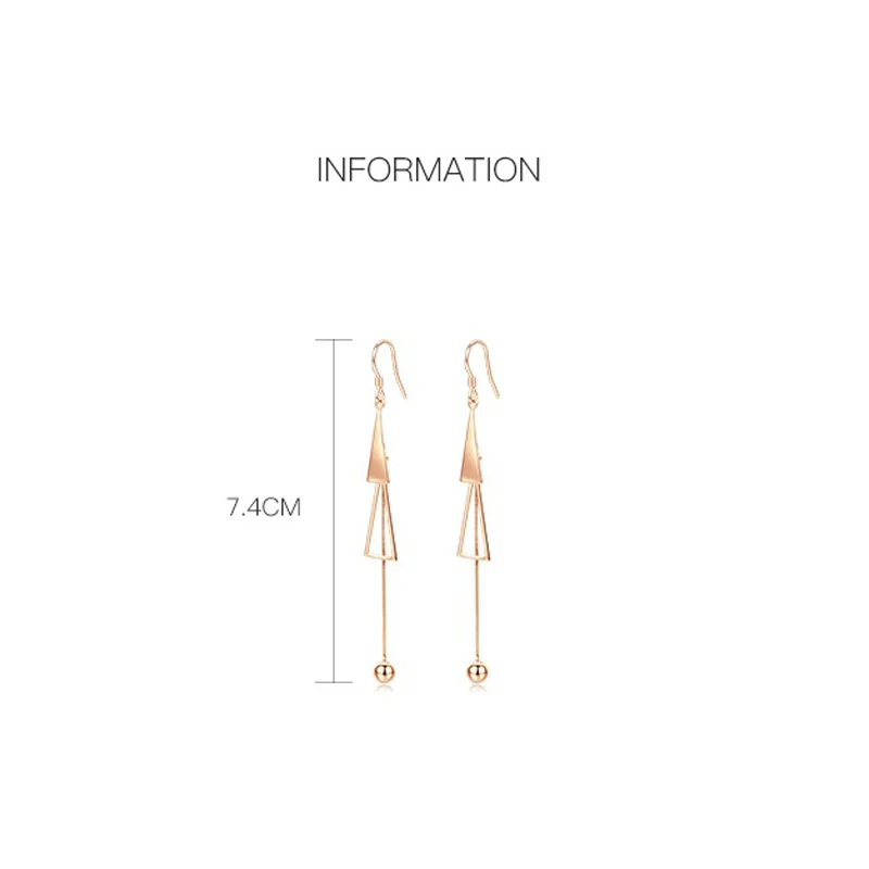 Элегантные Простые геометрические длинные серьги с кисточками для женщин