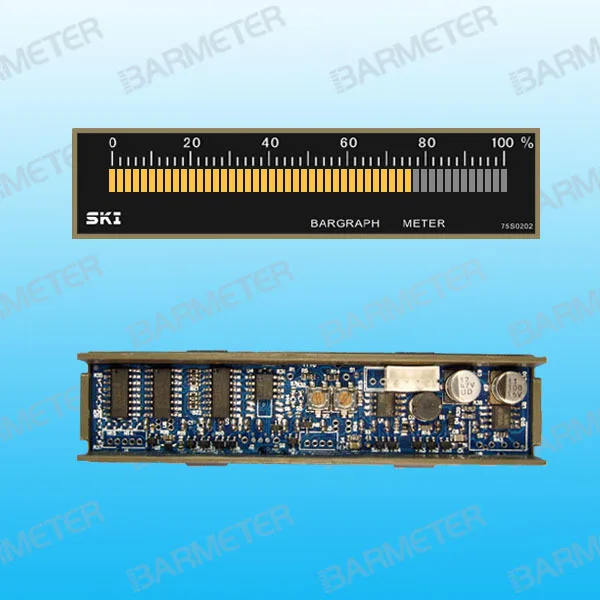 

Yellow LED 51 segment 75mm long single light beam standard embedded LED light column display ammeter