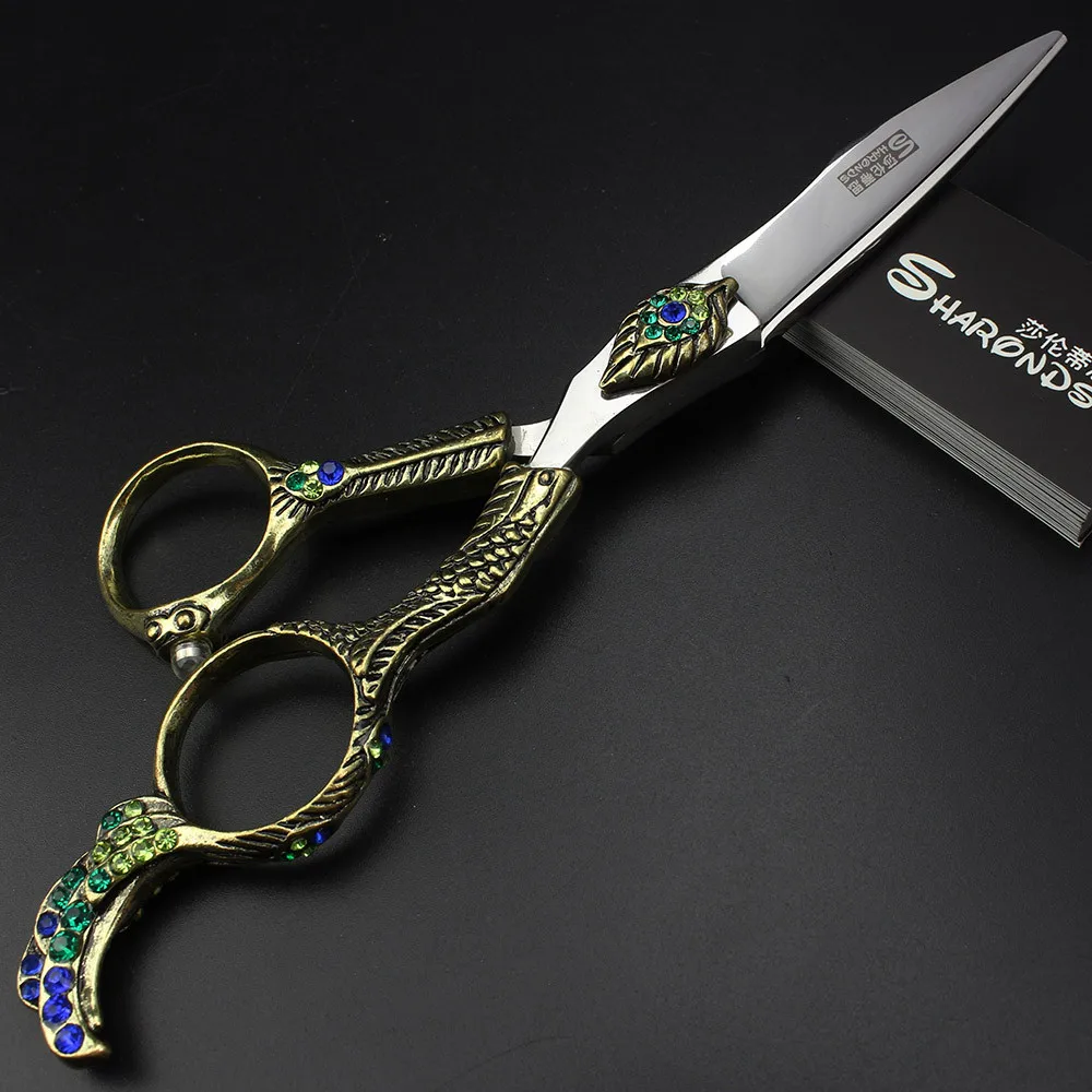 

Salon 6 inch professional hairdressing scissors limited edition professional hair salon scissors flat cut teeth 2set