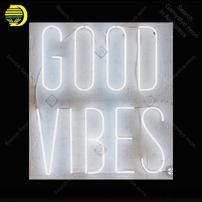 Неоновая вывеска для GOOD VIBES letrero неоновый светильник на заказ неоновые вывески