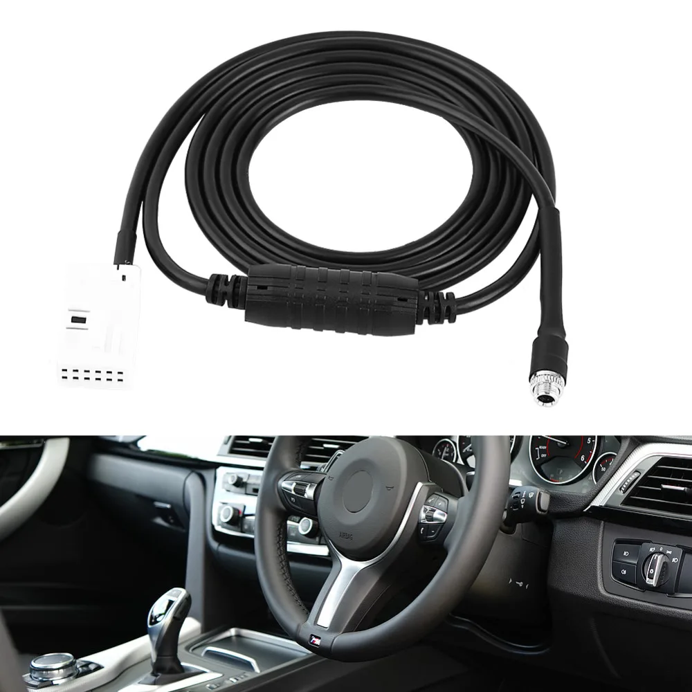 Вспомогательный аудиовход AUX 12 Pin комплект адаптера для Iphone и Ipod кабель BMW E60 E61 E63 E64