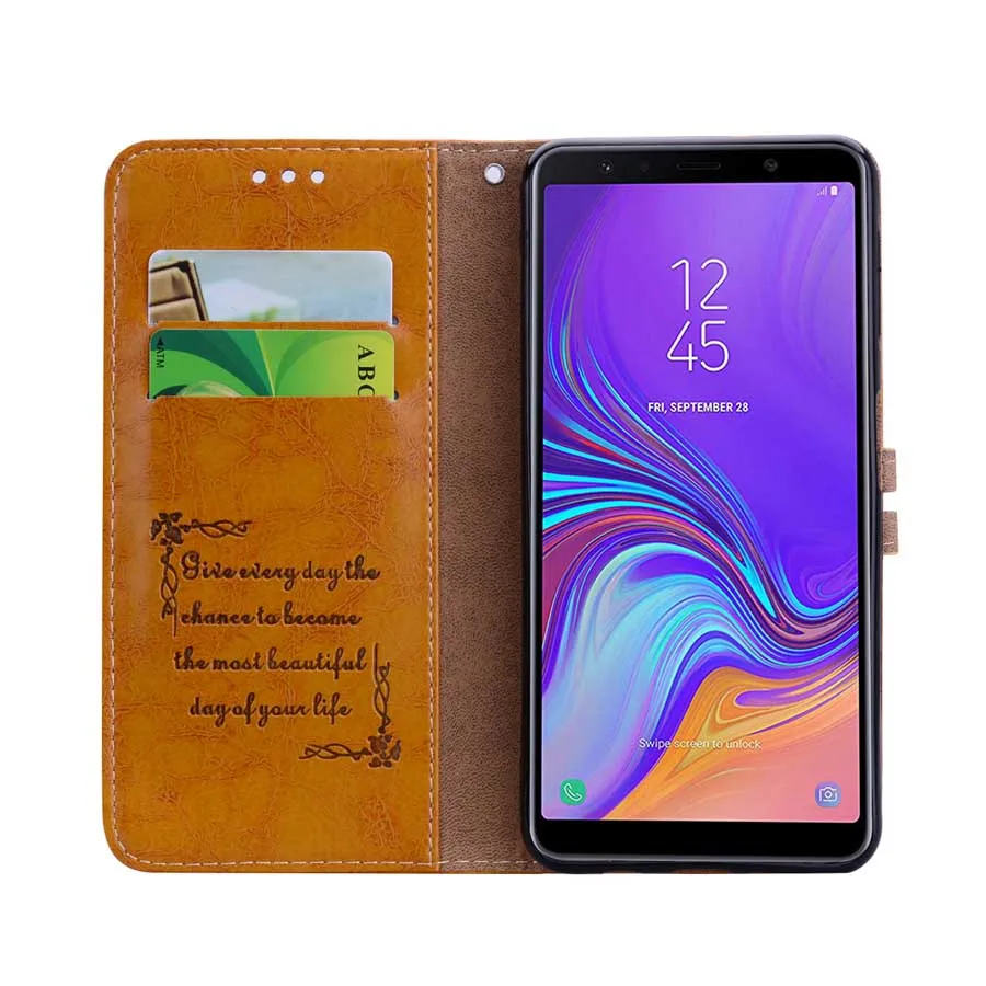 Для Samsung Galaxy S6 S7 край S8 S9 плюс J3 J5 J7 A6 A8 J4 J6 плюс S3 S5 S4 A7 A9 J730FM A750 кожаный чехол