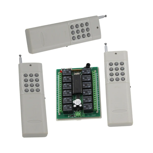 Горячая Распродажа 315MHZ 433MHZ DC24V 12 CH RF Беспроводная система дистанционного