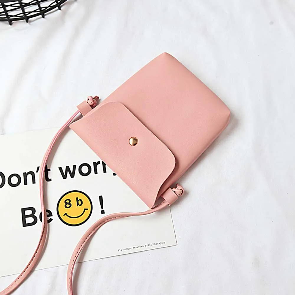 SUBIN PU Leather Cell Phone Bag Wallet luxury Purse Neck Strap Shoulder bag make-up Simple portable Casual Bags for girl | Мобильные