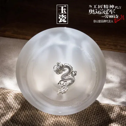 Высококачественные роскошные белые фарфоровые чашки с нефритом