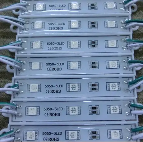 5050 smd 3 светодиодный модули Водонепроницаемый IP65 DC 12 В светло-зеленый красные