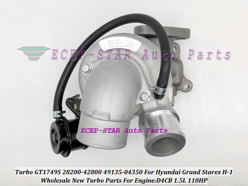 Турбина GT1749S TF035 49135-04350 28200-42800 2820042800 28200 42800 Турбокомпрессор Для Hyundai Grand Starex D4CB л л.с.