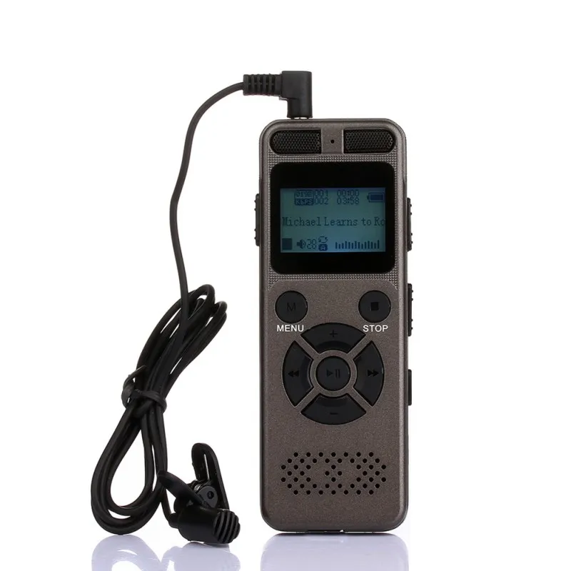 8 ГБ Цифровой USB диктофон MP3 диктофон ручка стерео запись аудио рекордер s плеер серый