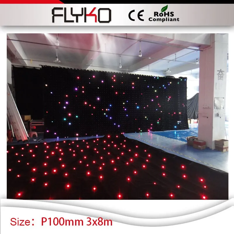 Светодиодная занавеска для видеосъемки FLYKO P10 светодиодная RGB 3 м x 8 украшение
