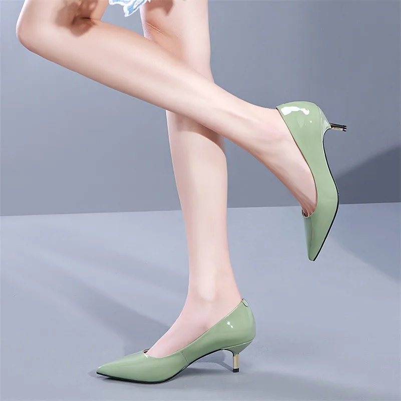 Женские туфли-лодочки FEDONAS офисные туфли из натуральной кожи с острым носком на